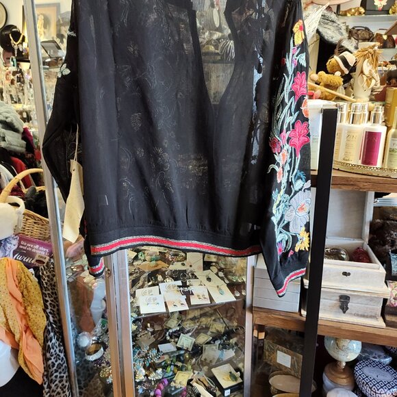 ARATTA FLORAL SHEER BASEBALL STYLE JACKET - Picture 5 of 5